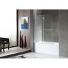Anzzi Herald 48" by 58" Frameless Hinged tub door in Brushed Nickel SD-AZ11-01BN